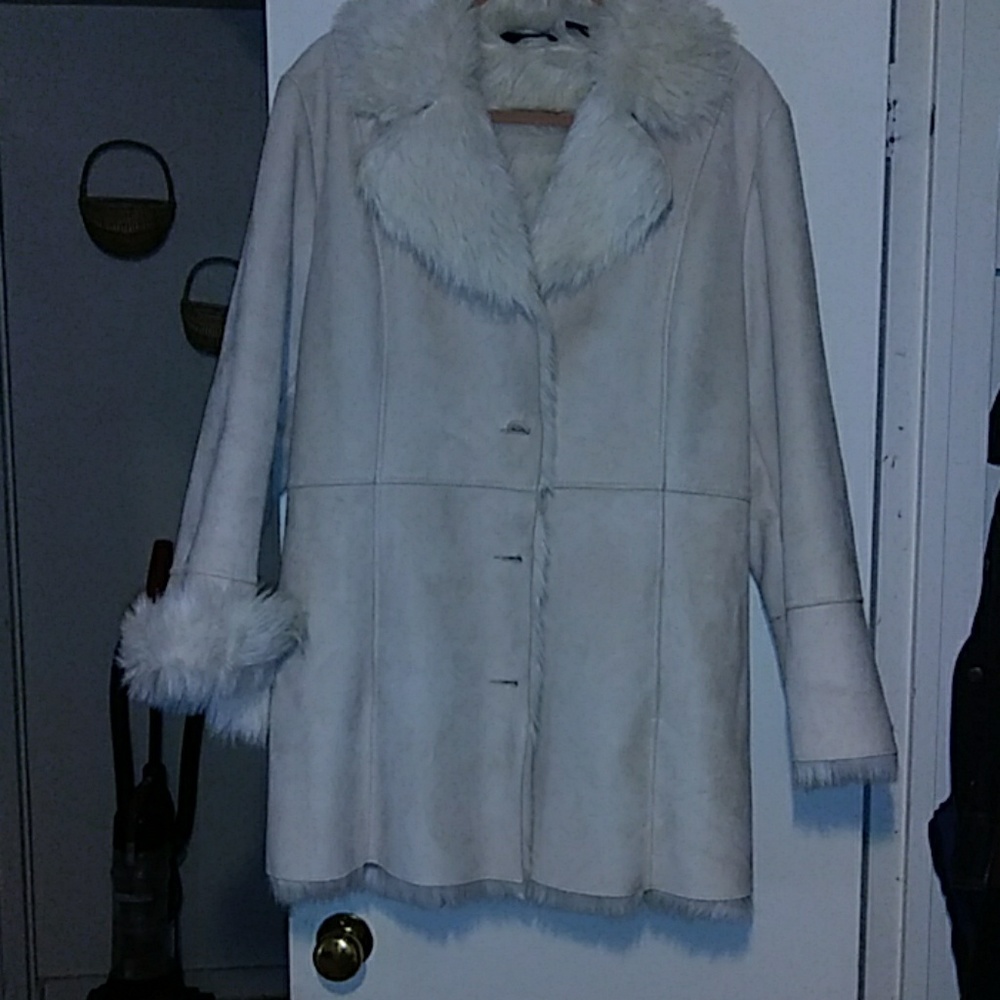 Clean suede fur coat